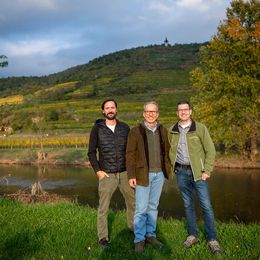 Alwin Jurtschitsch, Rudi Rabl und Wolfgang Groll vom Weinkomitee Kamptal