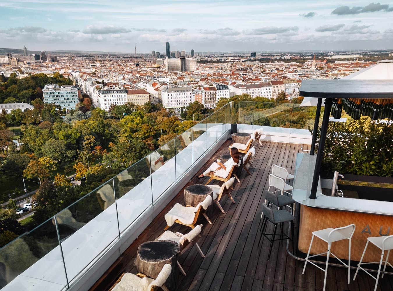Cocktails mit Blick über Wien
