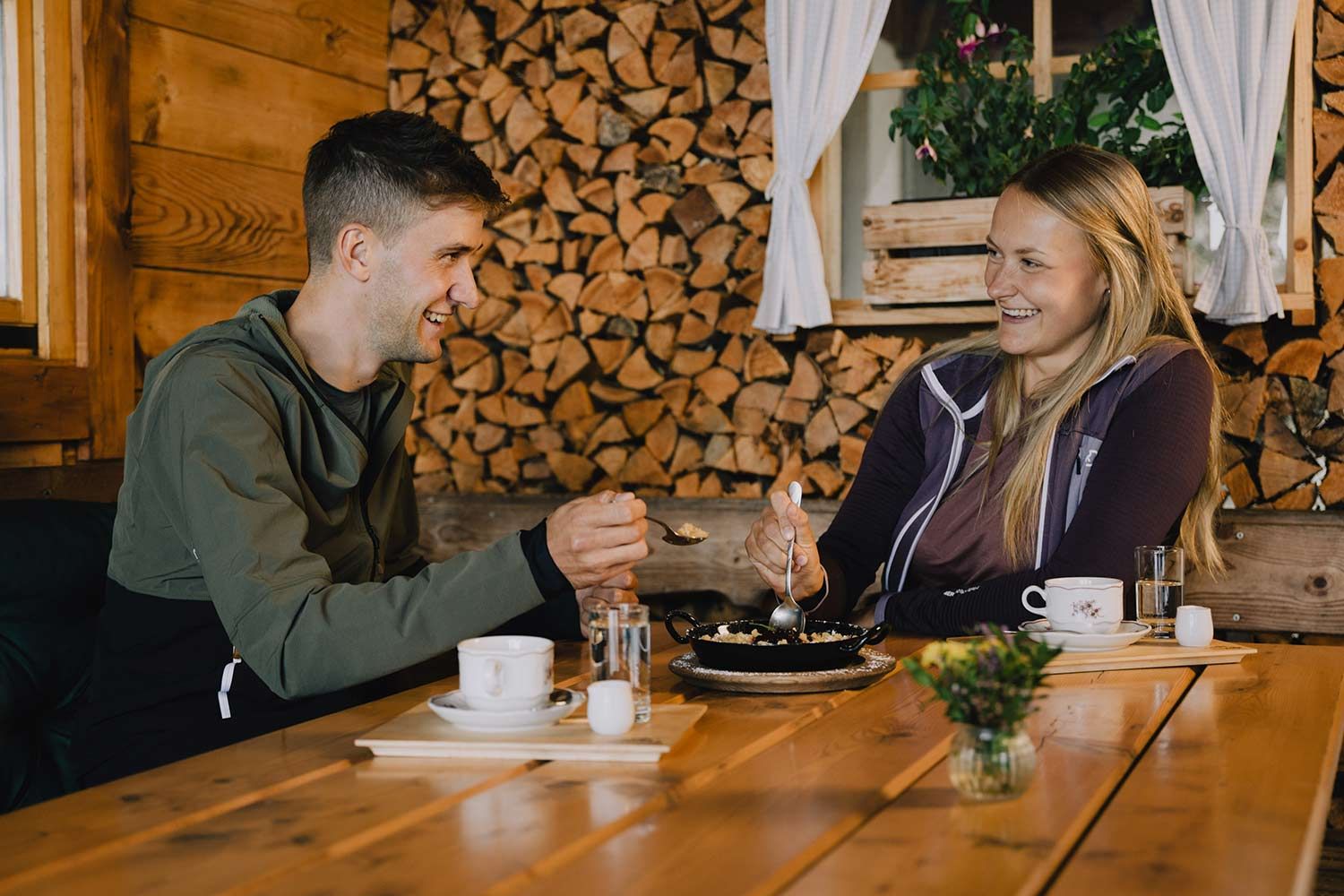 Miasl (regionale Spezialität) auf der Sattelberghütte