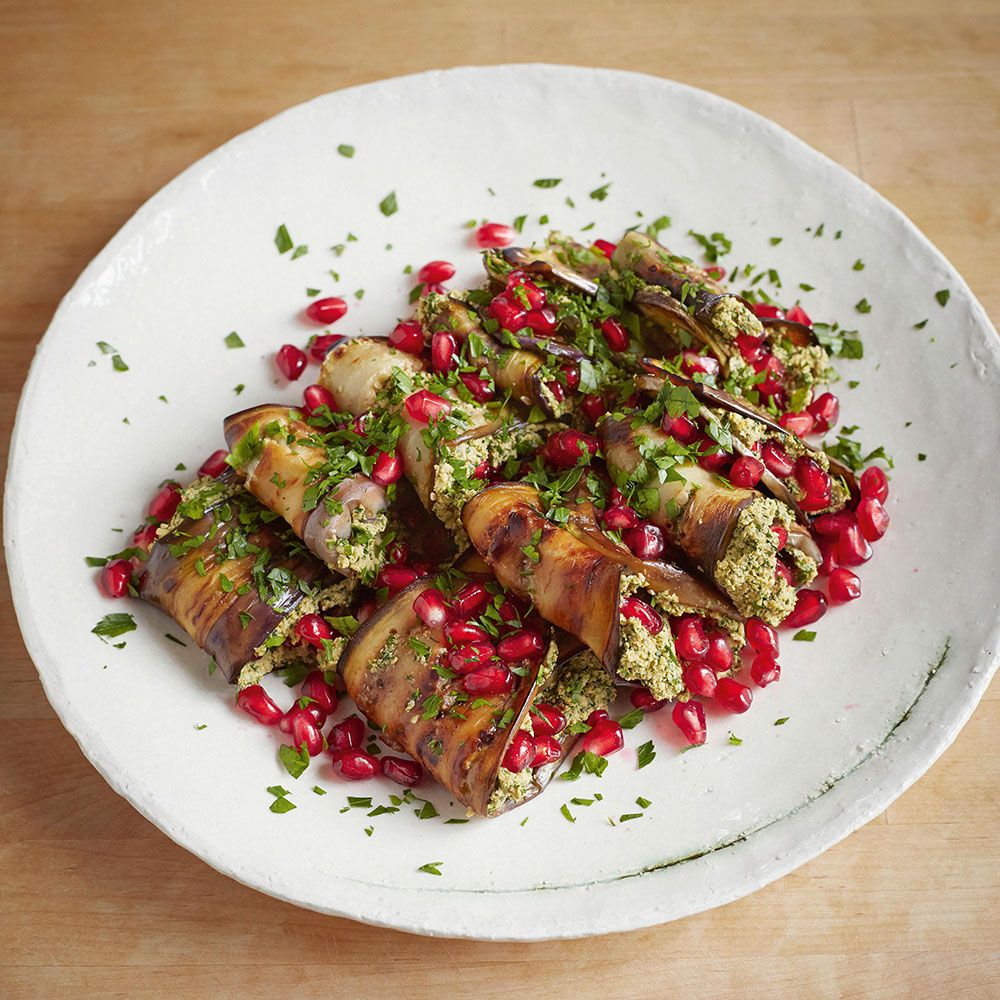 Badrijani Nigvzit – Georgische Auberginenröllchen mit Wallnuss