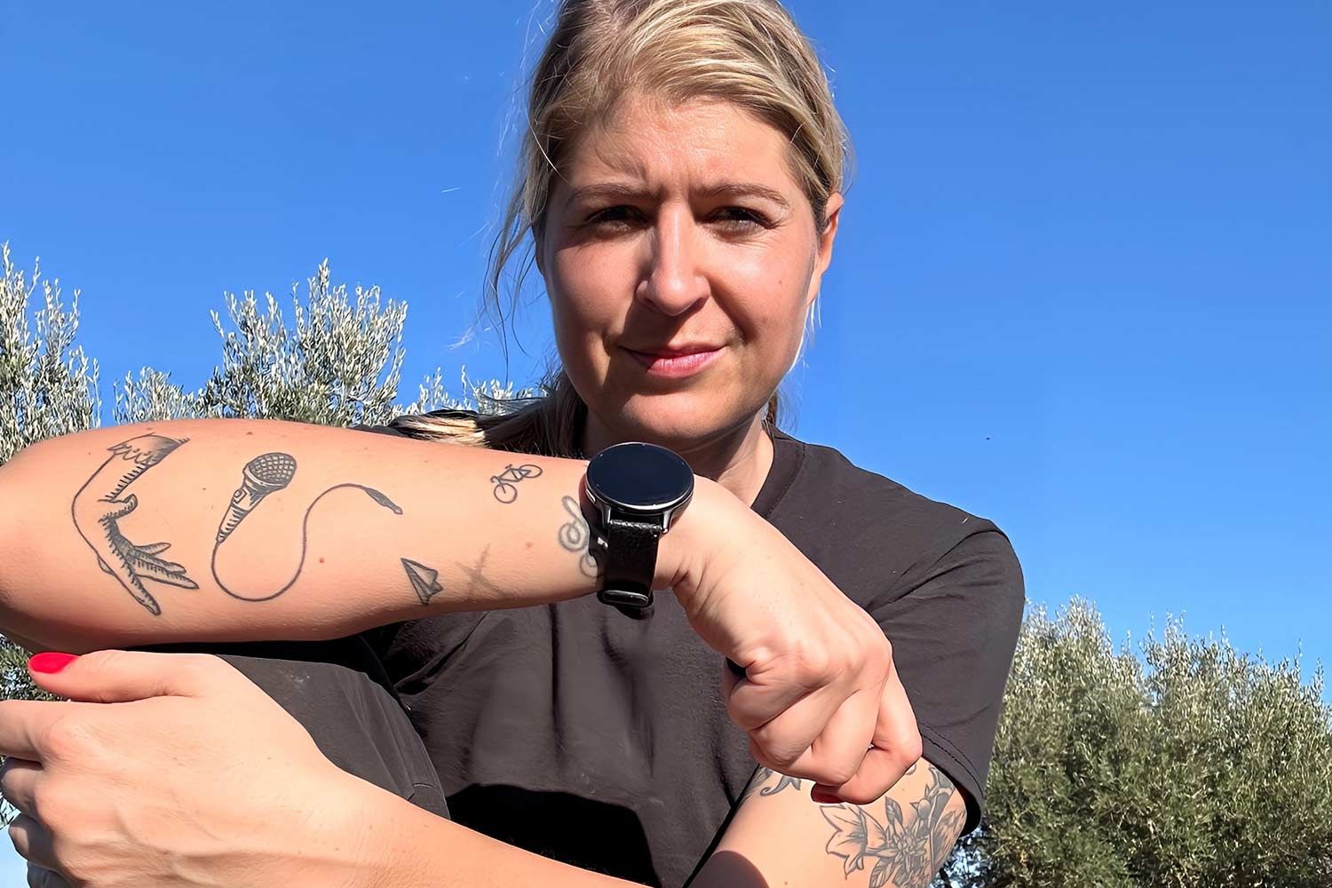 Sarah Redenböck bei der Ernte