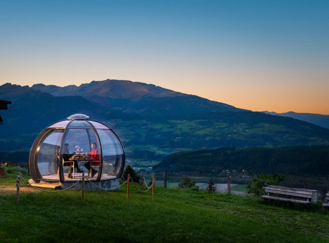 Dinieren in der Glaskuppel am Millstätter See