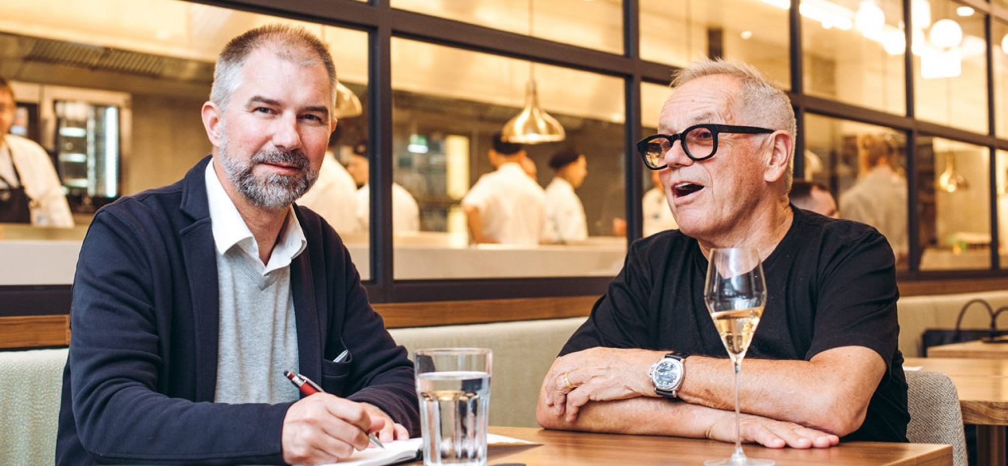 Bernhard Degen im Gespräch mit Wolfgang Puck